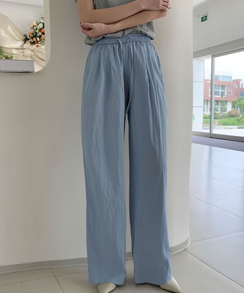 LOWO(ロワ)の「ウエストギャザーリラクシーワイドパンツ(その他パンツ・レディース・ライトグレー/ピンク/ブラック/ブルー/オフホワイト・FREE)」の16枚目の写真