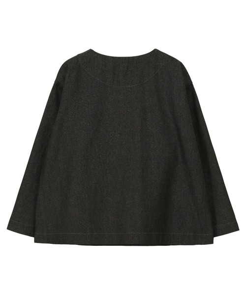 Plantation(プランテーション)の「BIZEN KIRAデニムWR / ジャケット/ (O)(ノーカラージャケット・レディース・オフホワイト/ネイビー・M size)」の9枚目の写真