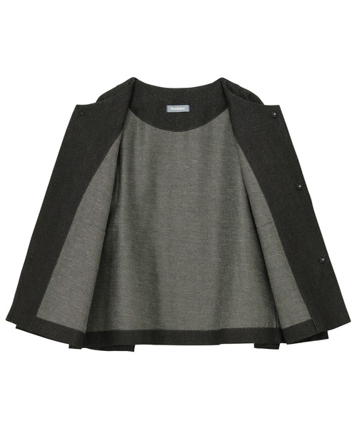 Plantation(プランテーション)の「BIZEN KIRAデニムWR / ジャケット/ (O)(ノーカラージャケット・レディース・オフホワイト/ネイビー・M size)」の10枚目の写真