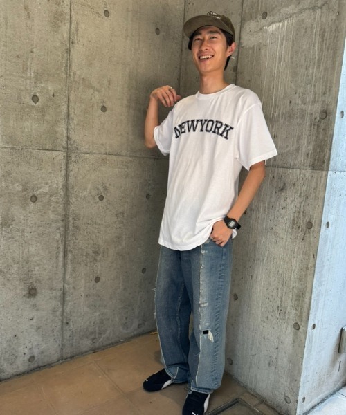 minius(ミニウス)の「【PLACE NAME】オリジナルデザイン アメカジカレッジロゴプリント半袖Tシャツ(Tシャツ/カットソー・メンズ・ホワイト系その他2/ホワイト系その他4/ブラック系その他/ブラック系その他3/ブラック系その他5/ホワイト系その他/ホワイト系その他3/ブラック系その他4/ホワイト系その他5/ブラック系その他2・SMALL/MEDIUM/LARGE/X-LARGE)」の18枚目の写真