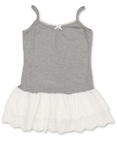 SPINNS(スピンズ)の「レイヤード風ヘムレース/裾レースキャミソール/リボン(キャミソール・レディース・杢グレー/オフホワイト・ONESIZE)」の14枚目の写真