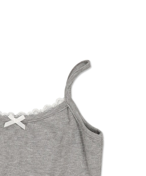 SPINNS(スピンズ)の「レイヤード風ヘムレース/裾レースキャミソール/リボン(キャミソール・レディース・杢グレー/オフホワイト・ONESIZE)」の17枚目の写真