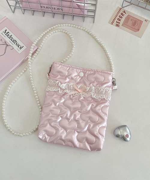 Mignonjour(ミニョンジュール)の「Mignonjour/パールチェーンミニショルダー M2781(ショルダーバッグ・レディース・シルバー系その他/ピンク/ホワイト/シルバー/シルバー系その他2・FREE)」の9枚目の写真