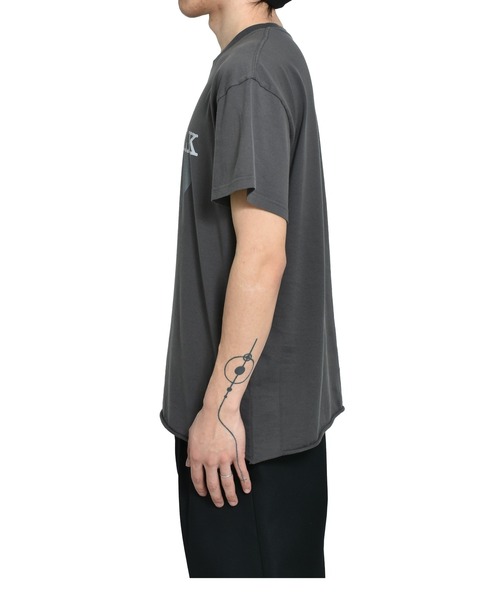 美品✨アクリス　半袖カットソー インナー付き 黒 ブラック WEB&DEPOT限定》 REMODEL DESIGN CREW NECK T-SHIRT/リモデル