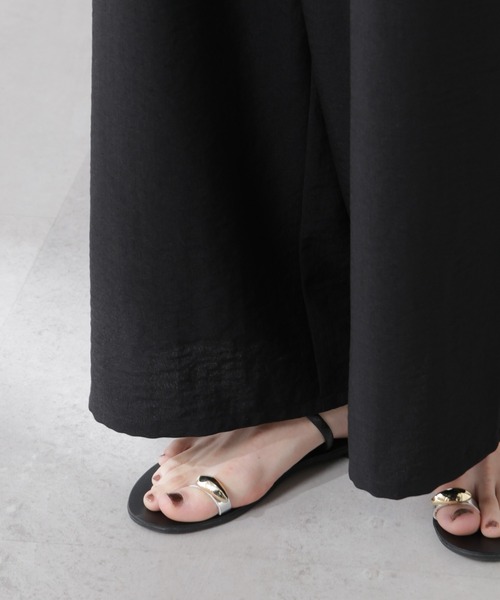 NANO universe（ナノユニバース）の「フレンチスリーブオールインワン（つなぎ/オールインワン・レディース・ブラック/ベージュ・S/M）」の16枚目の写真