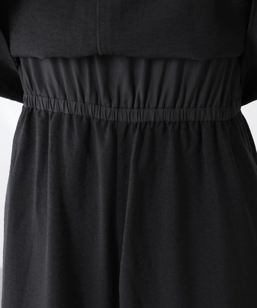 NANO universe（ナノユニバース）の「フレンチスリーブオールインワン（つなぎ/オールインワン・レディース・ブラック/ベージュ・S/M）」の15枚目の写真