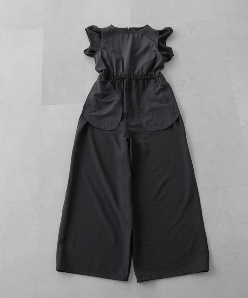 NANO universe（ナノユニバース）の「フレンチスリーブオールインワン（つなぎ/オールインワン・レディース・ブラック/ベージュ・S/M）」の14枚目の写真