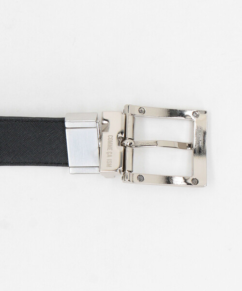 COMME CA ISM（コムサイズム）の「【リバーシブル】市松大柄×サフィアーノ型押し ベルト（ベルト・メンズ・ブラック/ダークブラウン・FREE）」の7枚目の写真