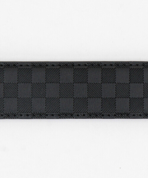 COMME CA ISM（コムサイズム）の「【リバーシブル】市松大柄×サフィアーノ型押し ベルト（ベルト・メンズ・ブラック/ダークブラウン・FREE）」の10枚目の写真