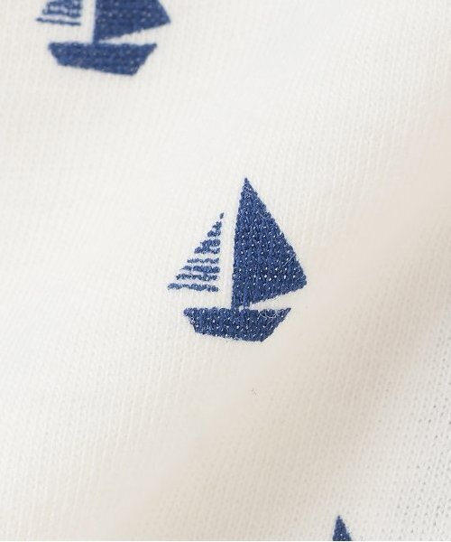 Sophie la girafe（ソフィーラジラフ）の「ヨットプリントボディスーツ【日本製】（ロンパース・キッズ・ネイビー/ブルー・60cm/70cm/80ｃｍ）」の8枚目の写真