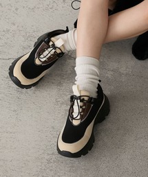 forksy. | 【forksy.】ボリュームソールドローコードスニーカー(スニーカー)