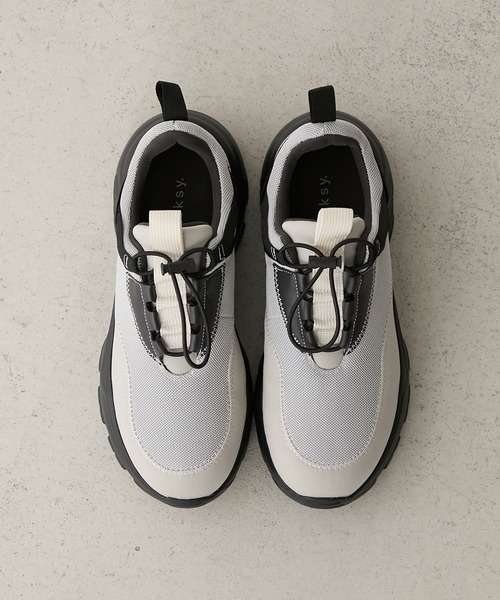 forksy.(フォルクシー)の「【forksy.】ボリュームソールドローコードスニーカー(スニーカー・レディース・ブラック/ライトグレー・L/M/S)」の14枚目の写真