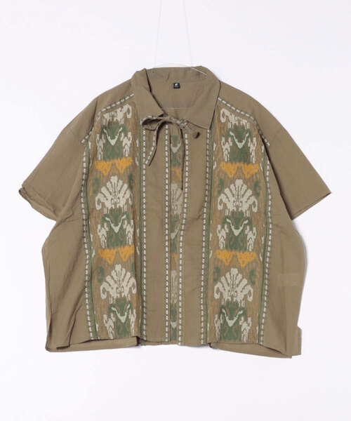 チャイハネ(チャイハネ)の「【チャイハネ】ソリハンMEN'Sシャツ(シャツ/ブラウス・メンズ・ブラウン/ホワイト・FREE)」の1枚目の写真