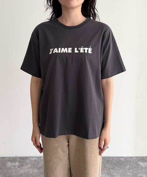 fredy emue（フレディエミュ）の「シルケットサマーロゴ半袖Tシャツ（Tシャツ/カットソー・レディース・チャコールグレー/ホワイト系その他/オフホワイト・38）」の20枚目の写真