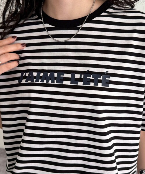 fredy emue（フレディエミュ）の「シルケットサマーロゴ半袖Tシャツ（Tシャツ/カットソー・レディース・チャコールグレー/ホワイト系その他/オフホワイト・38）」の7枚目の写真