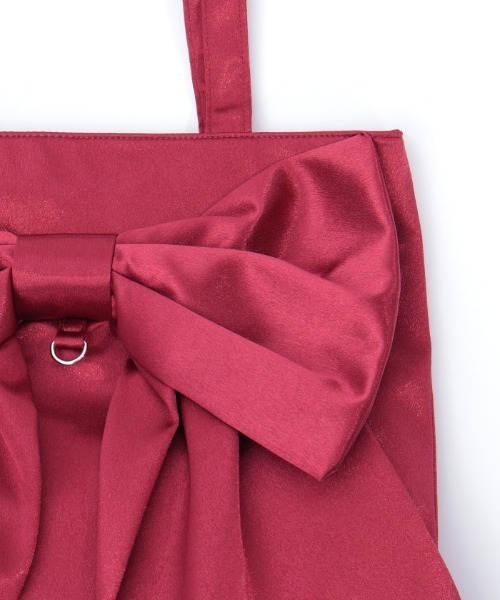 axes femme（アクシーズファム）の「タテ型ビッグリボントート（トートバッグ・レディース・ブラック/サックスブルー/ラベンダー/ミント/ピンク/レッド・FREE）」の19枚目の写真