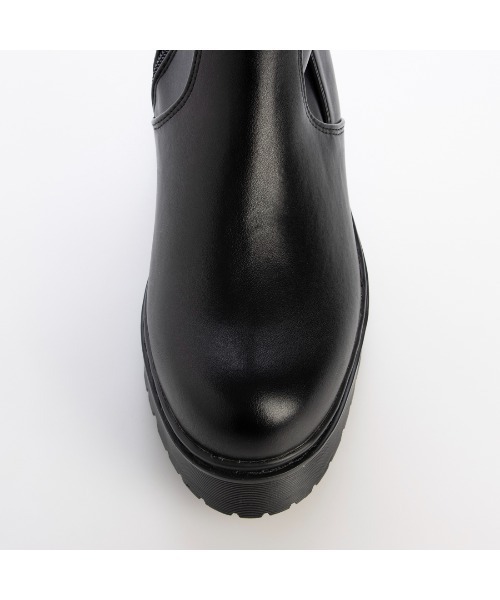 S-LLサイズ展開・美脚効果あり】ストレッチ5cmソールロングブーツ