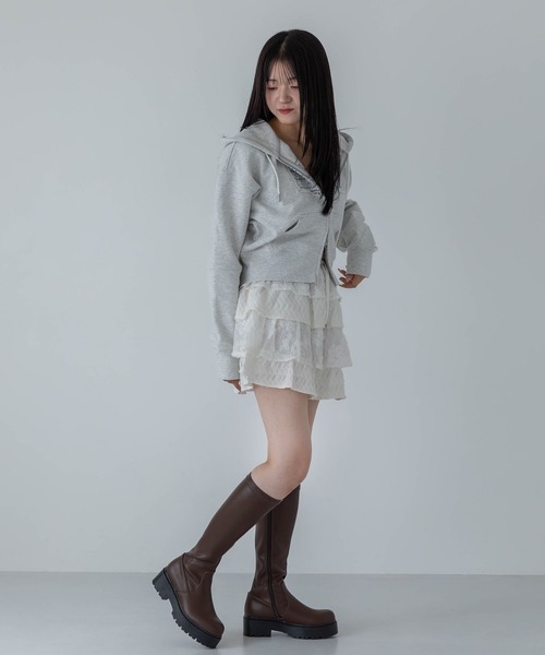 EVOL(イーボル)の「【S-LLサイズ展開・美脚効果あり】ストレッチ5cmソールロングブーツ IZ5778(ブーツ・レディース・ブラック系その他/ブラック/ブラウン・S/M/L/LL)」の16枚目の写真