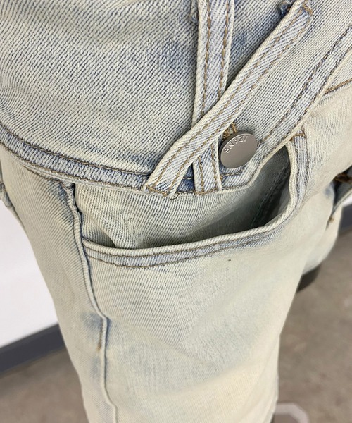 non-hedge(ノンヘッジ)の「ウエスト折り返しデニムショートパンツ(デニムパンツ・レディース・ブルー/ライトブルー/ブラック・S/M)」の11枚目の写真