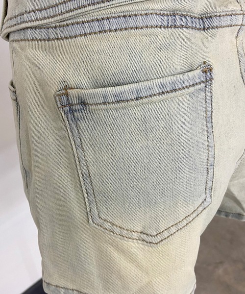 non-hedge(ノンヘッジ)の「ウエスト折り返しデニムショートパンツ(デニムパンツ・レディース・ブルー/ライトブルー/ブラック・S/M)」の10枚目の写真