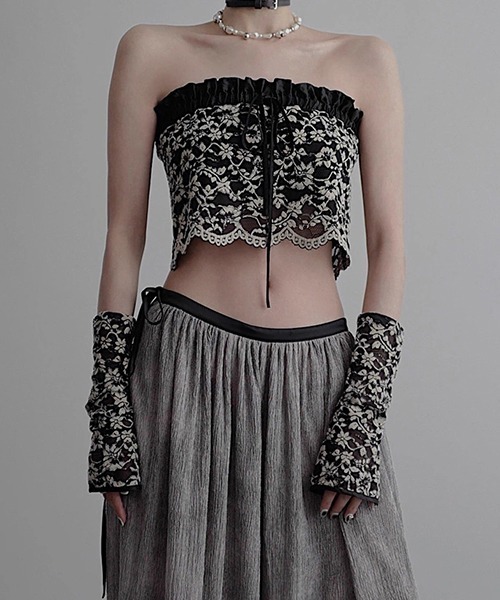 merge　花柄レース ビスチェ　38500円 楽天市場】限定価格 2way刺繍レースビスチェ オーガンジー