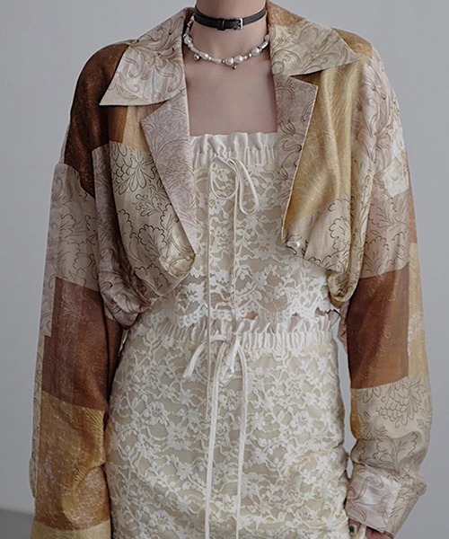 merge　花柄レース ビスチェ　38500円 楽天市場】限定価格 2way刺繍レースビスチェ オーガンジー