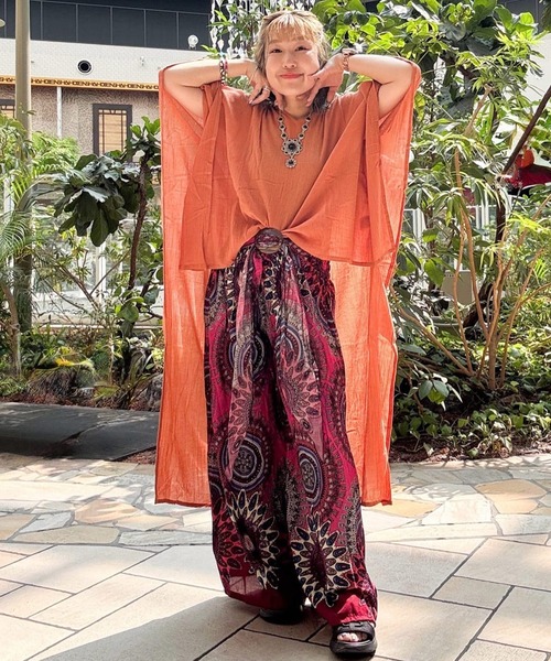 チャイハネ(チャイハネ)の「【チャイハネ】マクロンワイドパンツ(その他パンツ・レディース・ピンク/ターコイズブルー/イエロー・FREE)」の13枚目の写真