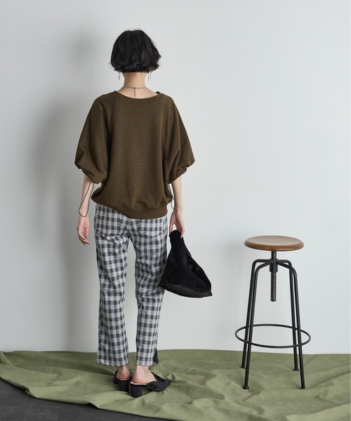 THE YOn(ザヨン)の「チェッククロップドパンツ(その他パンツ・レディース・グレー/ブラウン・S/M)」の8枚目の写真