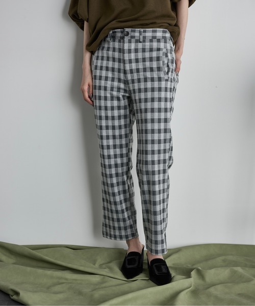 THE YOn(ザヨン)の「チェッククロップドパンツ(その他パンツ・レディース・グレー/ブラウン・S/M)」の14枚目の写真