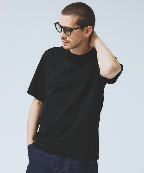 DESIGNWORKS(デザインワークス)の「【接触冷感】クールスムース Tシャツ / アンサンブル対応(Tシャツ/カットソー・メンズ・ブラック/ホワイト/ネイビー・46/48/50)」の3枚目の写真