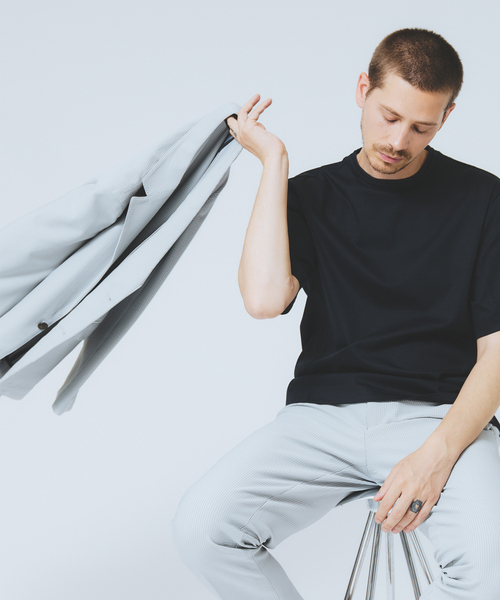 DESIGNWORKS(デザインワークス)の「【接触冷感】クールスムース Tシャツ / アンサンブル対応(Tシャツ/カットソー・メンズ・ブラック/ホワイト/ネイビー・46/48/50)」の13枚目の写真