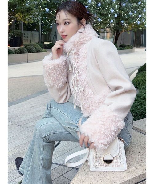 RESEXXY(リゼクシー)の「フラップコンパクトバック(ハンドバッグ・レディース・アイボリー/ブラック・FREE)」の6枚目の写真