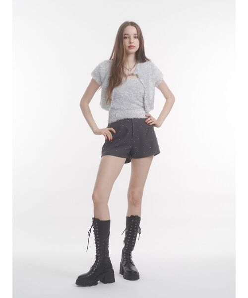 jouetie（ジュエティ）の「ハーフスリーブラメニットアンサンブル（アンサンブル・レディース・ピンク/ブラック/オフホワイト・MEDIUM）」の21枚目の写真