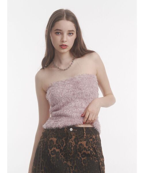 jouetie（ジュエティ）の「ハーフスリーブラメニットアンサンブル（アンサンブル・レディース・ピンク/ブラック/オフホワイト・MEDIUM）」の17枚目の写真