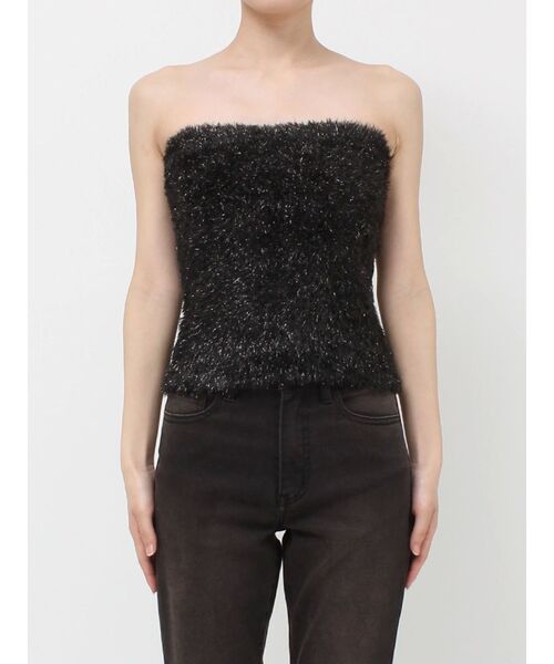 jouetie（ジュエティ）の「ハーフスリーブラメニットアンサンブル（アンサンブル・レディース・ピンク/ブラック/オフホワイト・MEDIUM）」の7枚目の写真