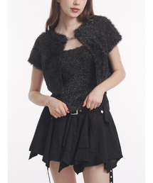 「jouetie」 半袖ニット MEDIUM ブラック レディース jouetie 「jouetie」 半袖ニット MEDIUM ブラック レディース