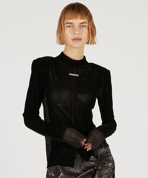 PRANK PROJECT（プランクプロジェクト）の「ベロアタートルトップ / Velour Turtleneck Top（その他トップス・レディース・ホワイト/カーキ/ブラック・FREE）」の3枚目の写真