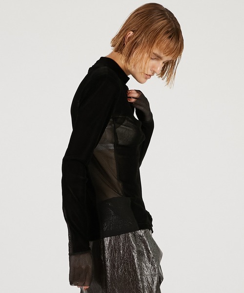 PRANK PROJECT（プランクプロジェクト）の「ベロアタートルトップ / Velour Turtleneck Top（その他トップス・レディース・ホワイト/カーキ/ブラック・FREE）」の6枚目の写真