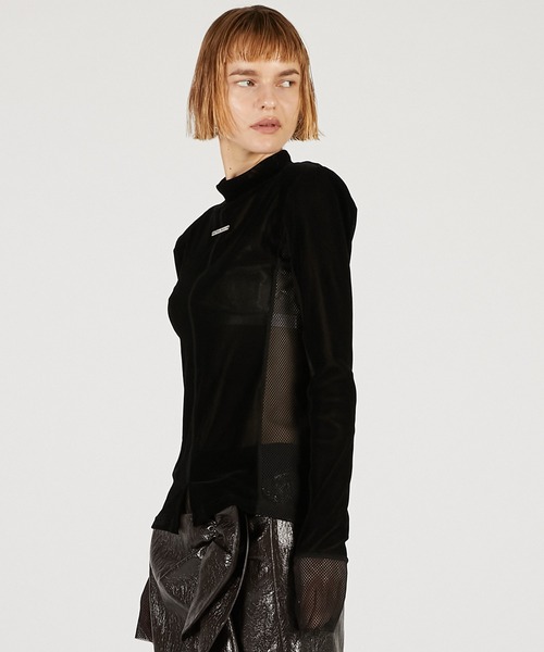 PRANK PROJECT（プランクプロジェクト）の「ベロアタートルトップ / Velour Turtleneck Top（その他トップス・レディース・ホワイト/カーキ/ブラック・FREE）」の4枚目の写真