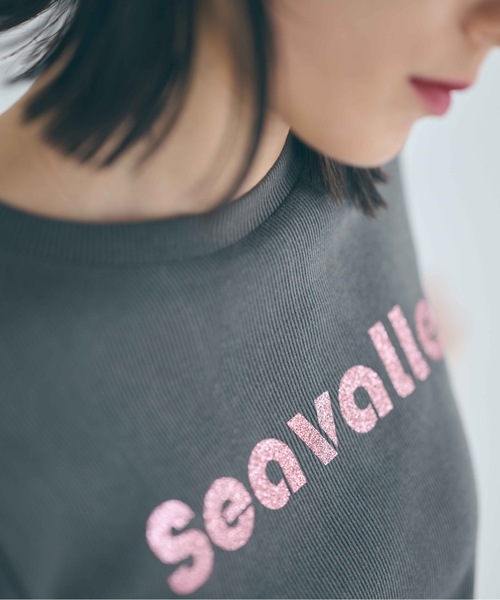 SEA(シー)の「Seavalley グリッター シャーリングトップ(Tシャツ/カットソー・レディース・チャコールグレー/ホワイト・ONE SIZE)」の8枚目の写真