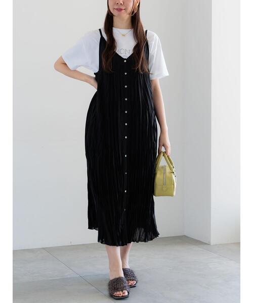 Te chichi（テチチ）の「フレームロゴプリントTシャツ（Tシャツ/カットソー・レディース・チャコールグレー/オフホワイト/ブラック・F）」の4枚目の写真