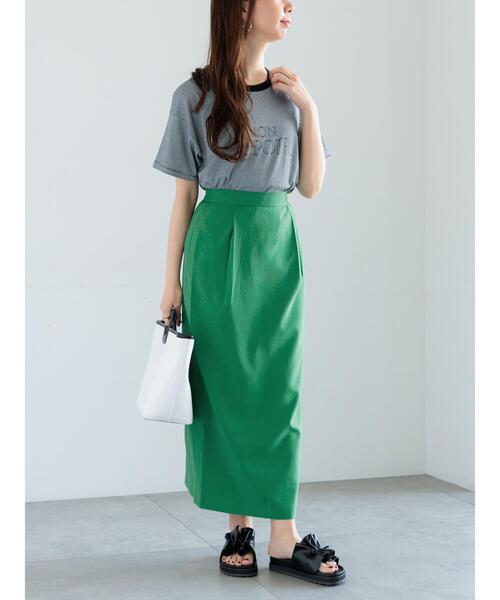 Te chichi（テチチ）の「フレームロゴプリントTシャツ（Tシャツ/カットソー・レディース・チャコールグレー/オフホワイト/ブラック・F）」の8枚目の写真