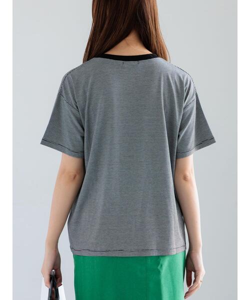 Te chichi（テチチ）の「フレームロゴプリントTシャツ（Tシャツ/カットソー・レディース・チャコールグレー/オフホワイト/ブラック・F）」の10枚目の写真