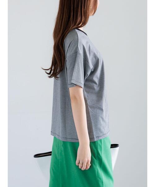 Te chichi（テチチ）の「フレームロゴプリントTシャツ（Tシャツ/カットソー・レディース・チャコールグレー/オフホワイト/ブラック・F）」の11枚目の写真