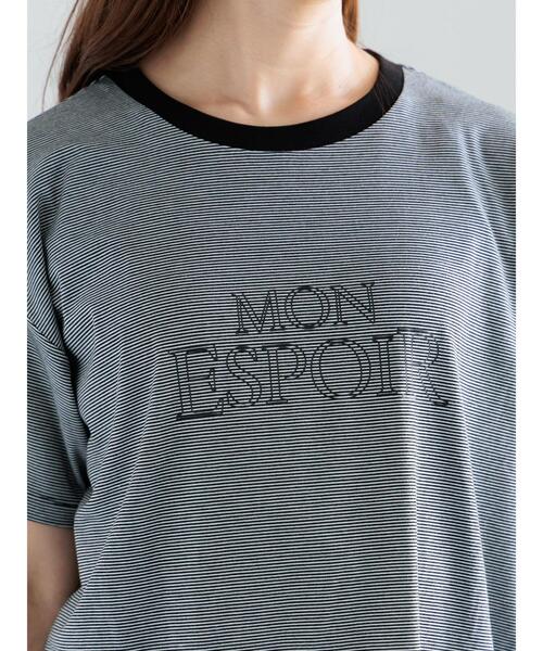 Te chichi（テチチ）の「フレームロゴプリントTシャツ（Tシャツ/カットソー・レディース・チャコールグレー/オフホワイト/ブラック・F）」の12枚目の写真