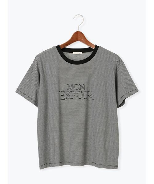 Te chichi（テチチ）の「フレームロゴプリントTシャツ（Tシャツ/カットソー・レディース・チャコールグレー/オフホワイト/ブラック・F）」の16枚目の写真