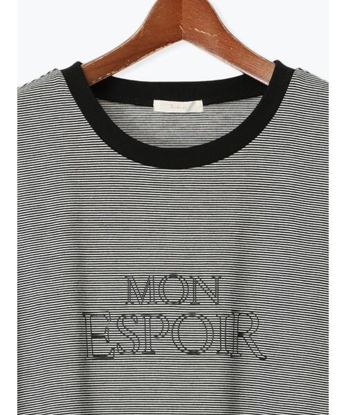 Te chichi（テチチ）の「フレームロゴプリントTシャツ（Tシャツ/カットソー・レディース・チャコールグレー/オフホワイト/ブラック・F）」の18枚目の写真