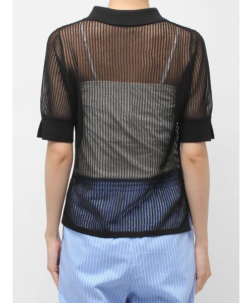 TONAL（トーナル）の「シアーリブポロニット（ニット/セーター・レディース・ブラック/グレー/グリーン・MEDIUM）」の20枚目の写真