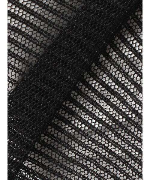 TONAL（トーナル）の「シアーリブポロニット（ニット/セーター・レディース・ブラック/グレー/グリーン・MEDIUM）」の7枚目の写真