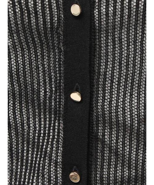 TONAL（トーナル）の「シアーリブポロニット（ニット/セーター・レディース・ブラック/グレー/グリーン・MEDIUM）」の6枚目の写真